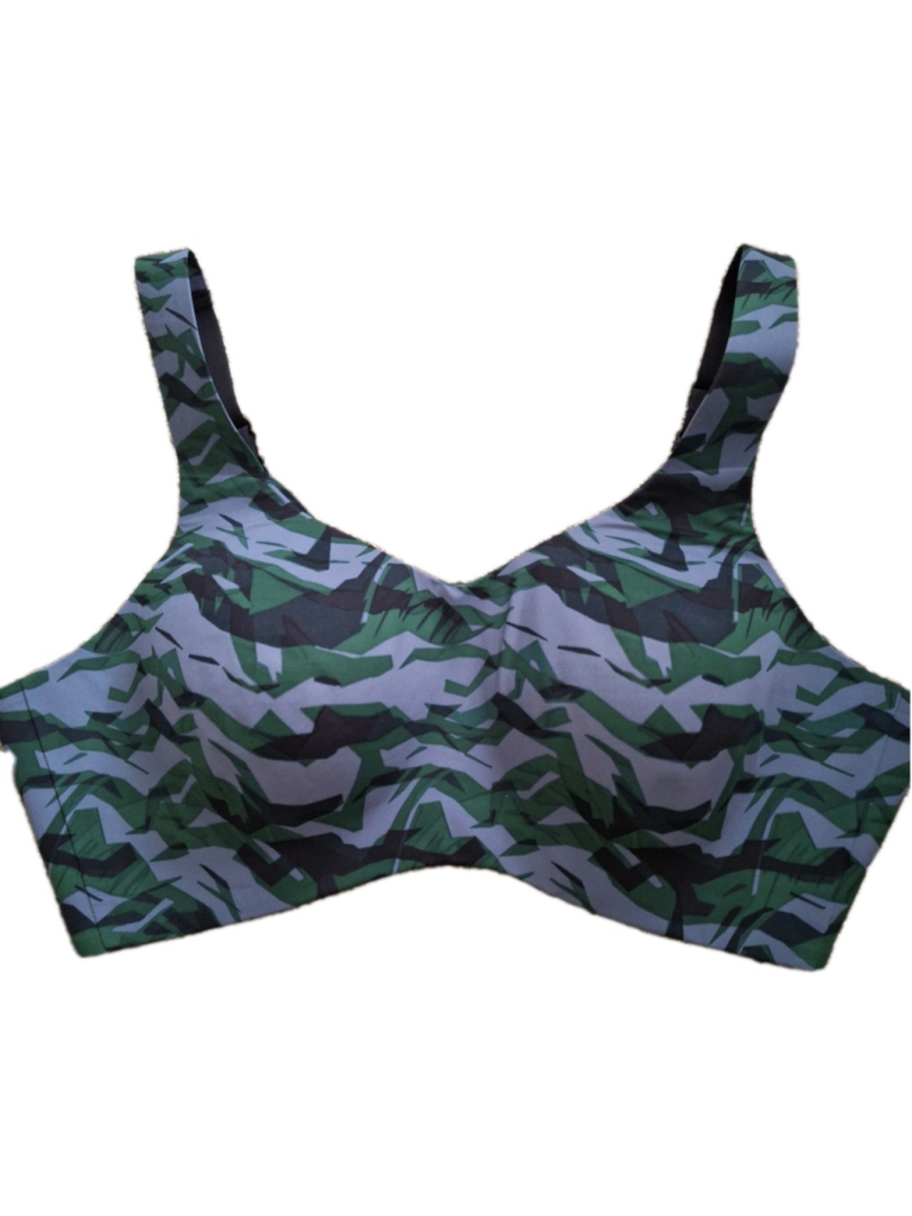 Knix Bra Wireless Comfort Size 5 38C 38D Womens Adjustable Blue Tropical